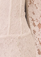 Already Know Lace Long Sleeve Mini Dress - White