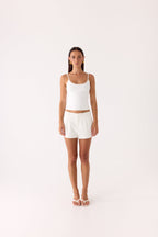Asher Suiting Shorts - White