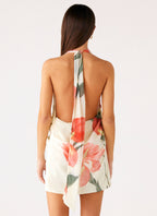Eleanora Plunge Mini Dress - Siena Floral