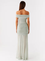 Eyllin Off Shoulder Maxi Dress - Sage