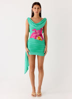 Good Fortune Mini Dress - Jungle Bloom