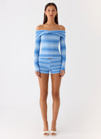 Lay Back Knit Shorts - Cerulean