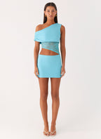 Love Motion Mini Dress - Aqua Blue