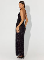 Mayim Sequin Maxi Dress - Black