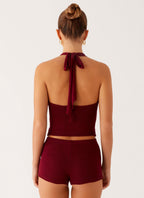 Miffy Mini Shorts - Maroon