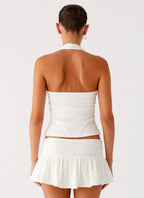 Vegas Nights Low Rise Skort - White
